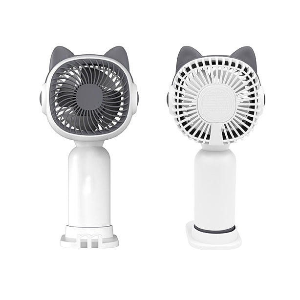 貓耳造型手機支架底座小風扇
