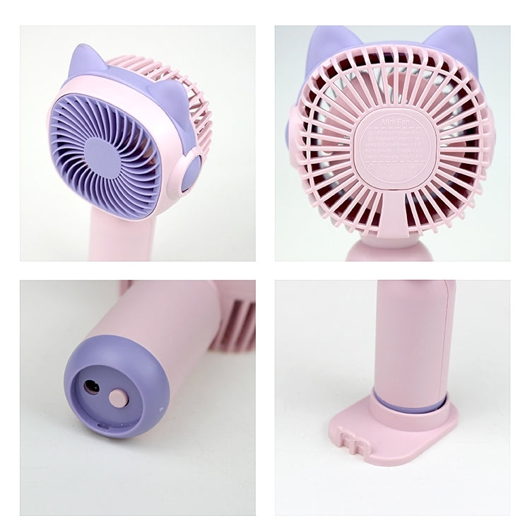 貓耳造型手機支架底座小風扇