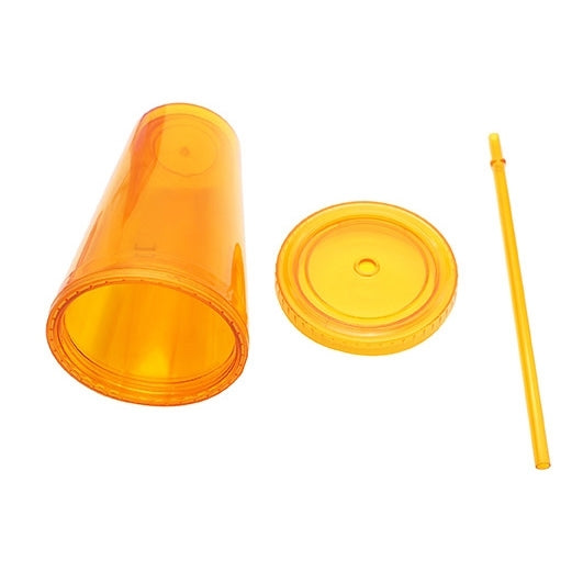 多彩透明吸管杯