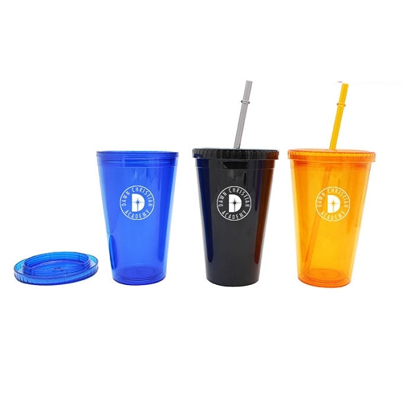 多彩透明吸管杯