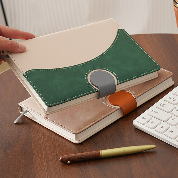 A5拚色PU皮革筆記本