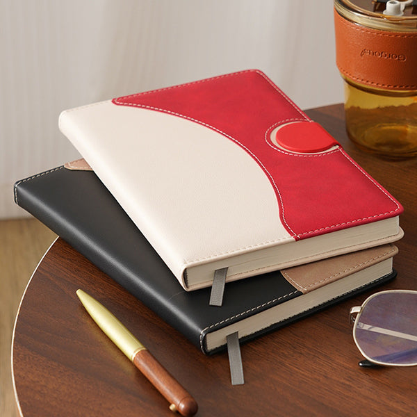A5拚色PU皮革筆記本