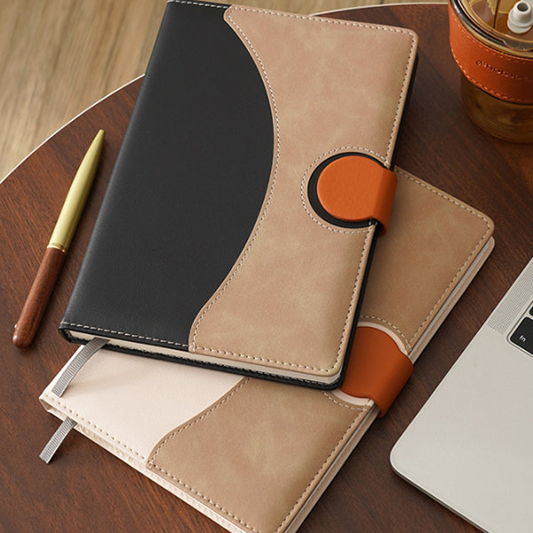 A5拚色PU皮革筆記本
