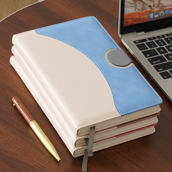 A5拚色PU皮革筆記本