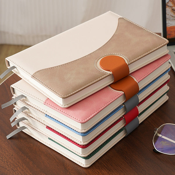 A5拚色PU皮革筆記本