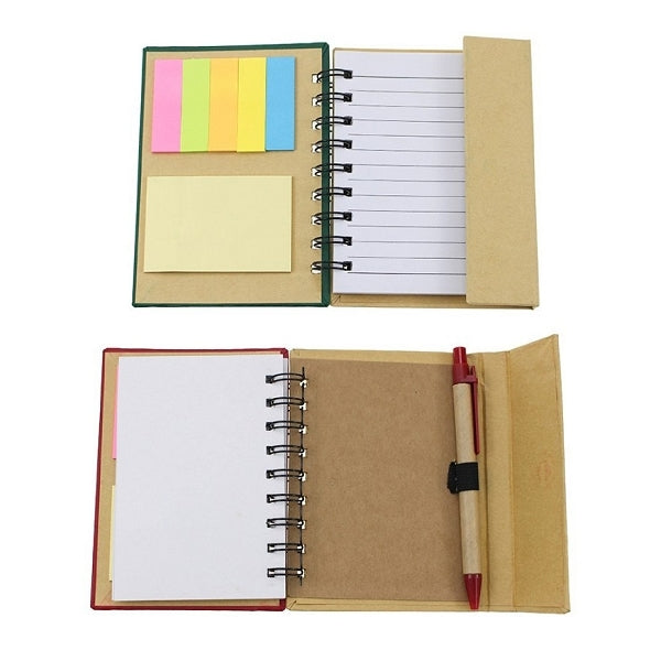 彩色封面線圈附筆便利貼筆記本