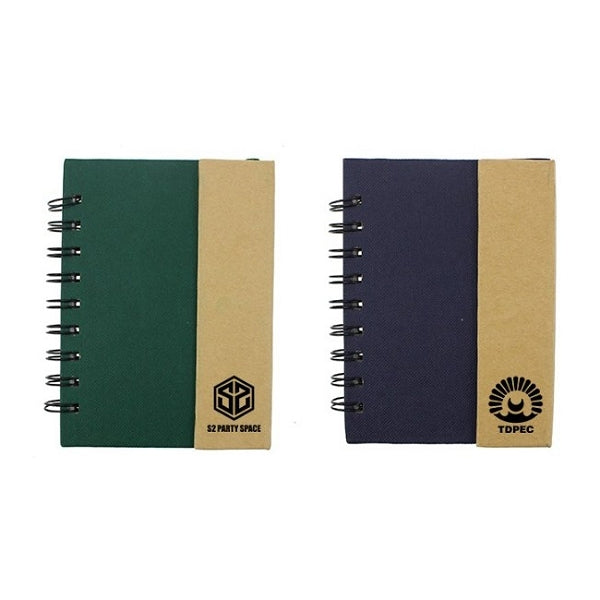 彩色封面線圈附筆便利貼筆記本