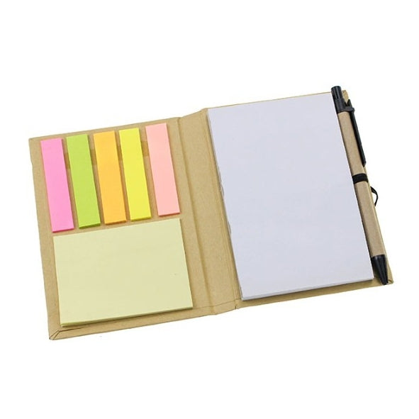 硬殼封面牛皮紙便利貼筆記本