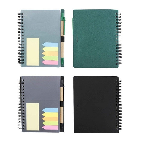 多功能PP帶筆組合便利貼記事本