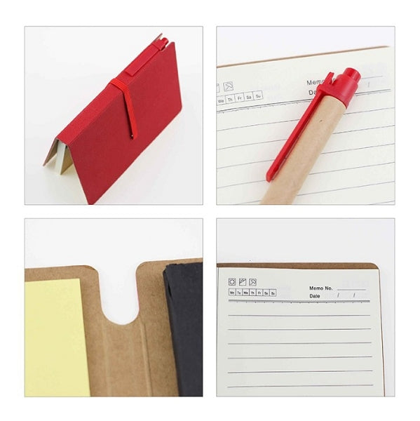 鬆緊帶附筆便利貼筆記本組合