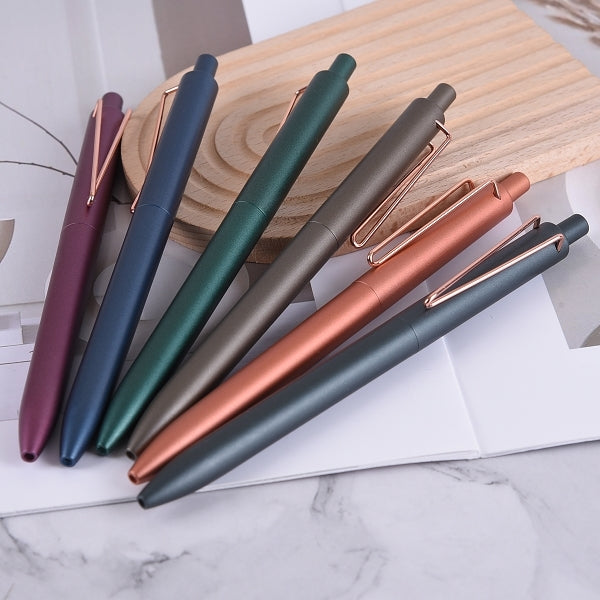 玫瑰金筆夾中油筆