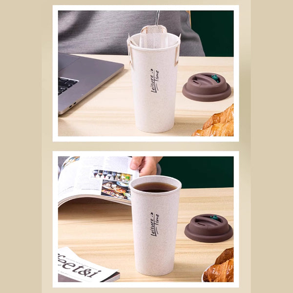 500ml防摔便攜咖啡杯