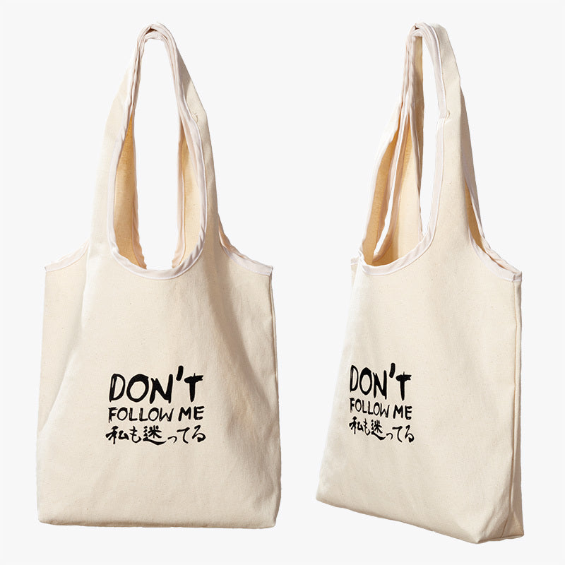 網印簡約風帆布背心包