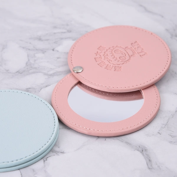 旋轉PU皮革隨身鏡