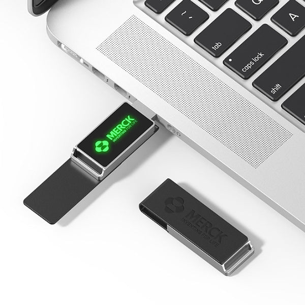 客製發光LOGO皮革隨身碟