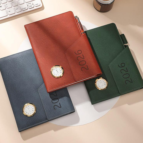 三折小時鐘高級筆記本