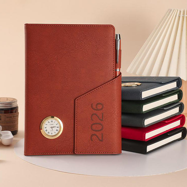 三折小時鐘高級筆記本