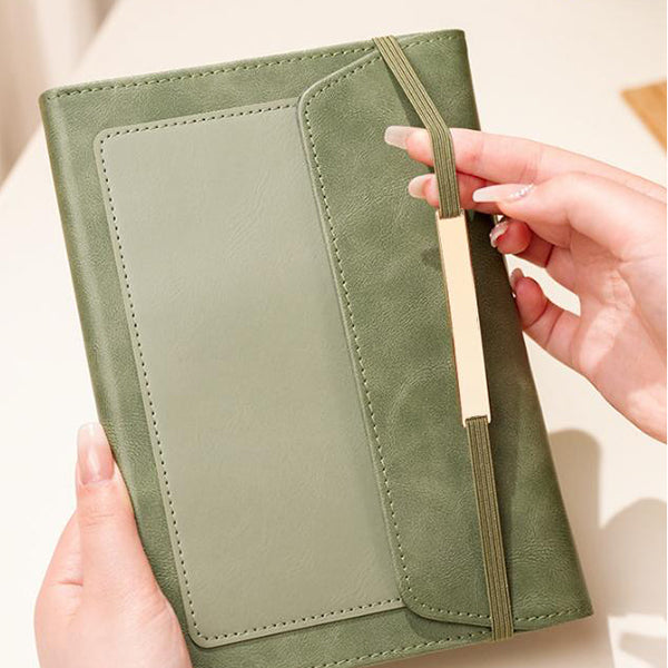 A5三折綁帶記事本