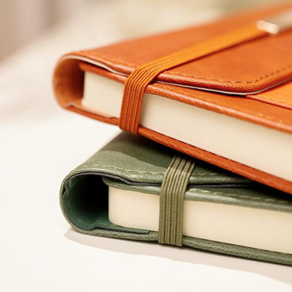 A5三折綁帶記事本