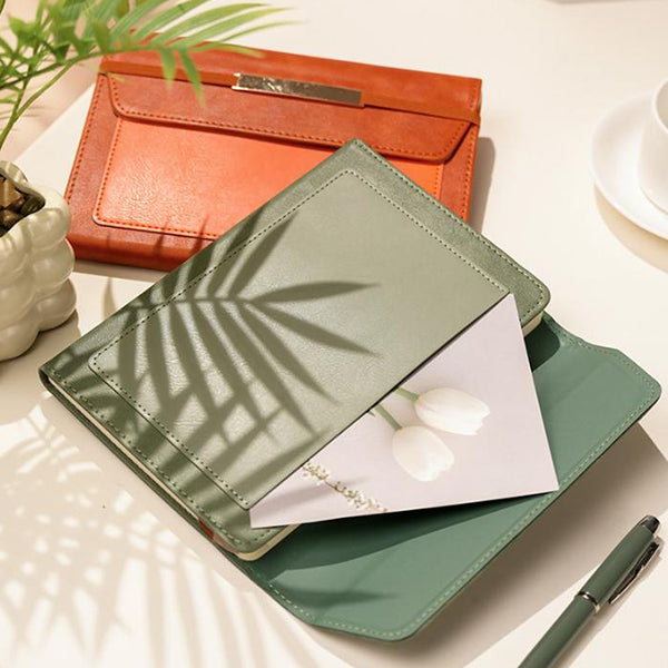 A5三折綁帶記事本