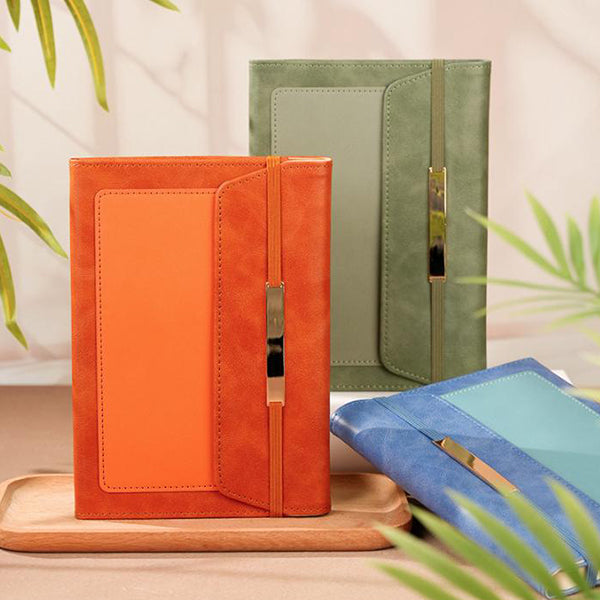 A5三折綁帶記事本