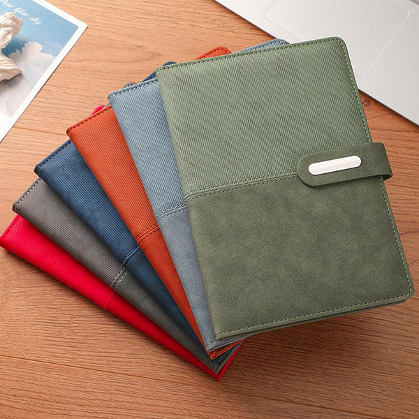 A5橫紋皮面筆記本-商務記事本訂製