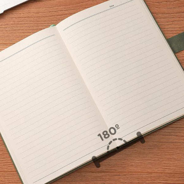 A5橫紋皮面筆記本-商務記事本訂製