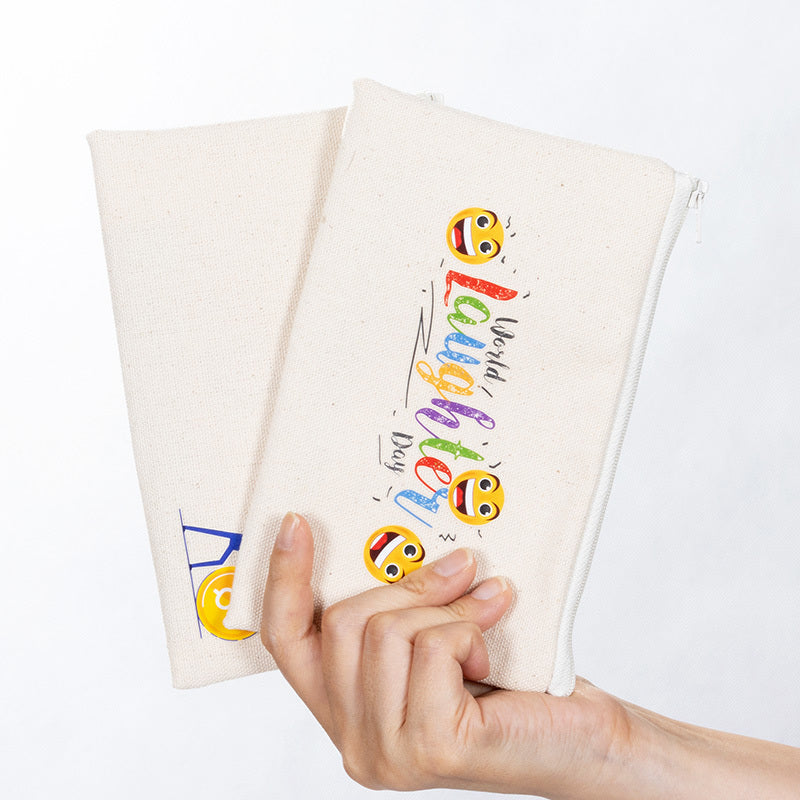 本白帆布存摺收納袋