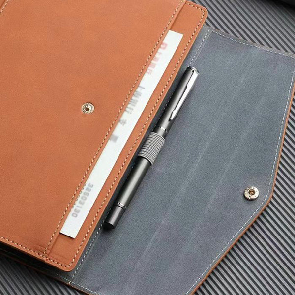 扣環皮革活頁記事本