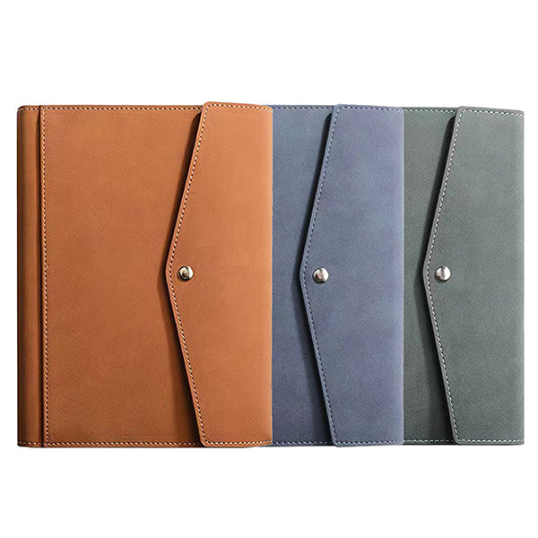 扣環皮革活頁記事本