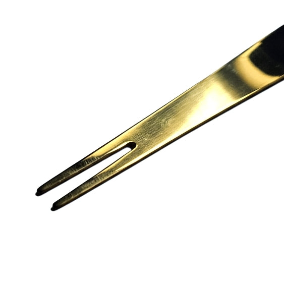 不鏽鋼金點心水果叉子