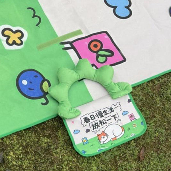 棉提把折疊野餐墊
