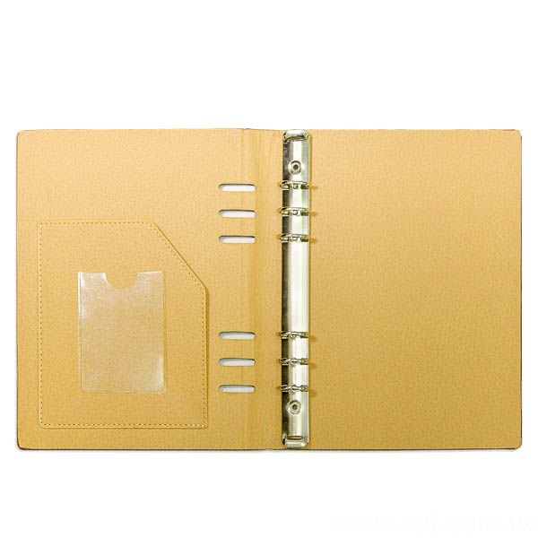 時尚皮紋工商日誌-翻開式活頁筆記本-可訂製內頁及客製化加印LOGO