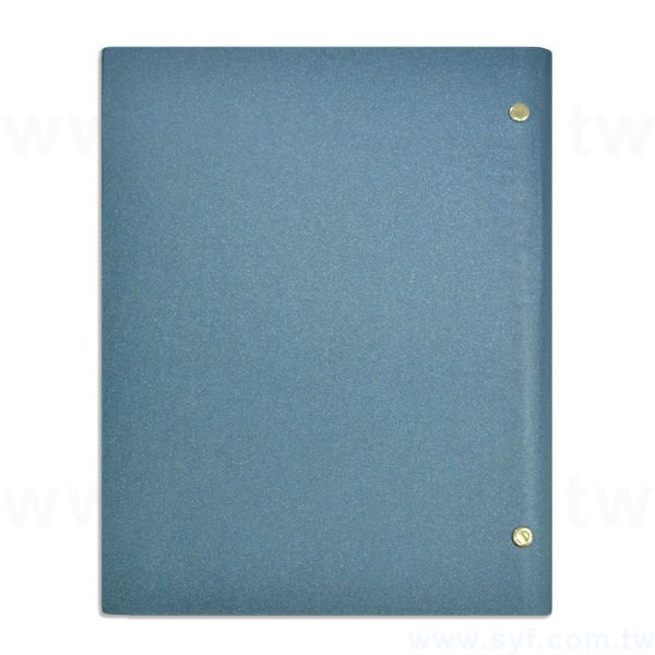 時尚皮紋工商日誌-翻開式活頁筆記本-可訂製內頁及客製化加印LOGO