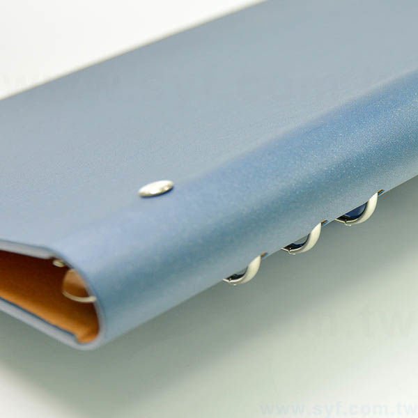 時尚皮紋工商日誌-翻開式活頁筆記本-可訂製內頁及客製化加印LOGO