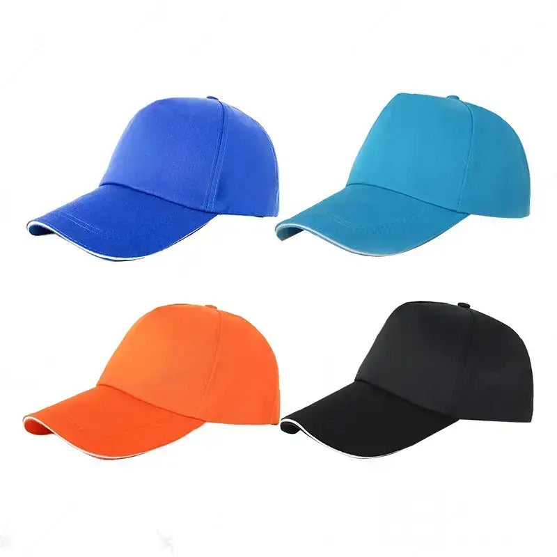 【少量客製】單色棉質5片式棒球帽-可客製印刷LOGO圖案