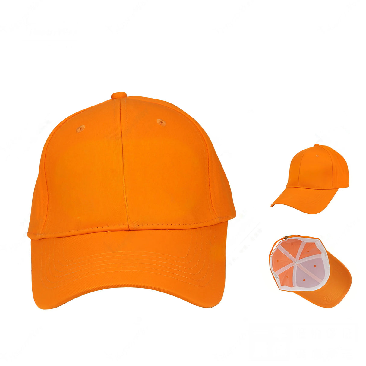 【少量客製】全棉6片銅扣棒球帽-可客製印刷文字圖案