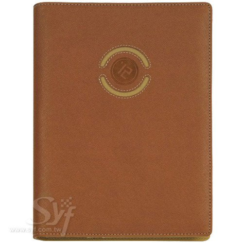 時尚雙紋工商日誌-翻開式活頁筆記本-客製化LOGO