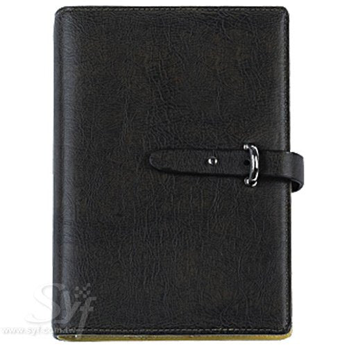 尊爵皮紋工商日誌-金屬插扣筆記本-客製化LOGO