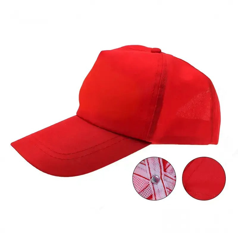 【少量客製】聚酯纖維5片棒球帽-可印logo圖案