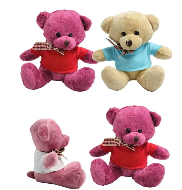 1004007-17cm五彩熊毛絨玩具