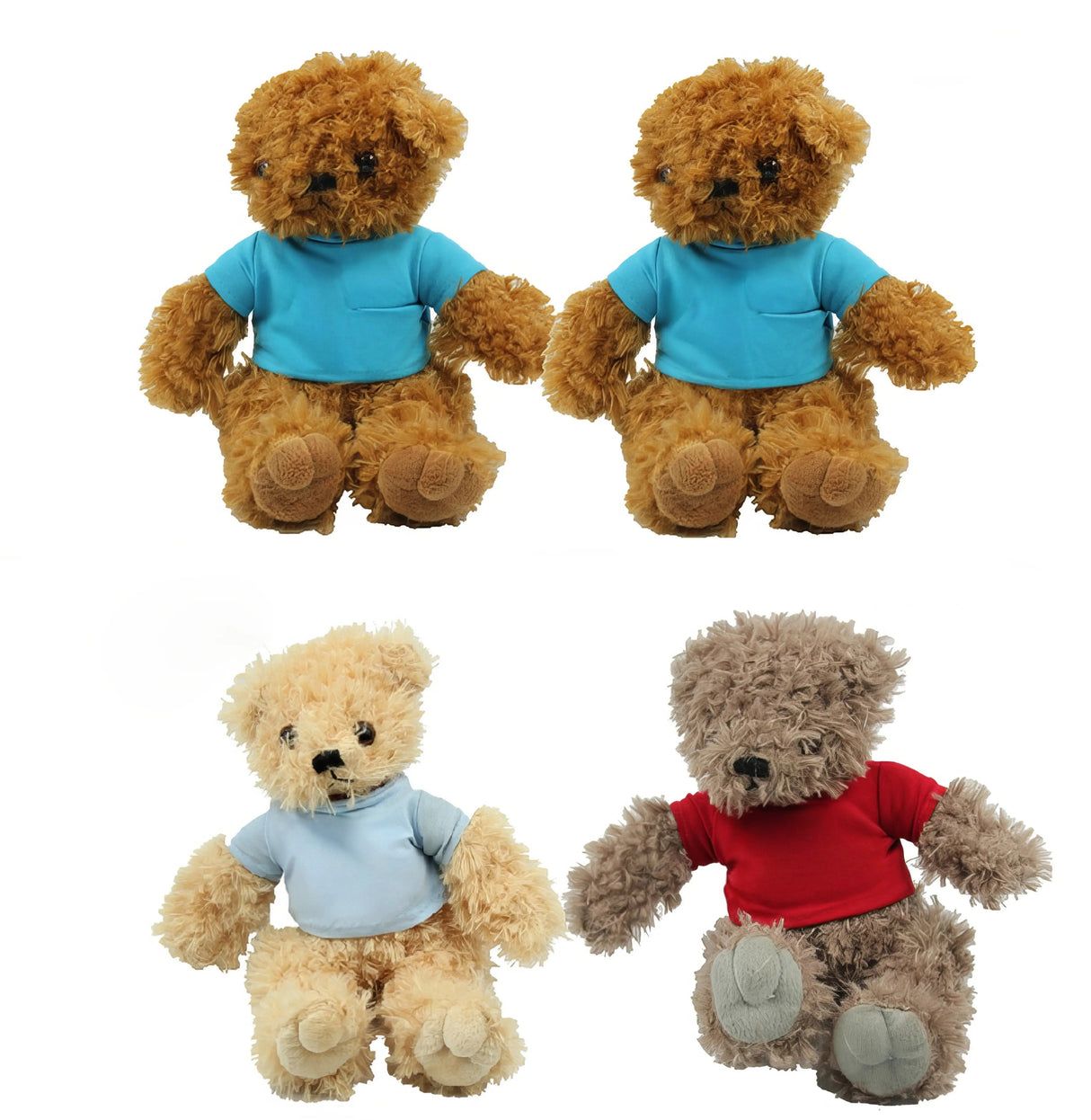 1004005-20cm四色泰迪熊毛絨玩具