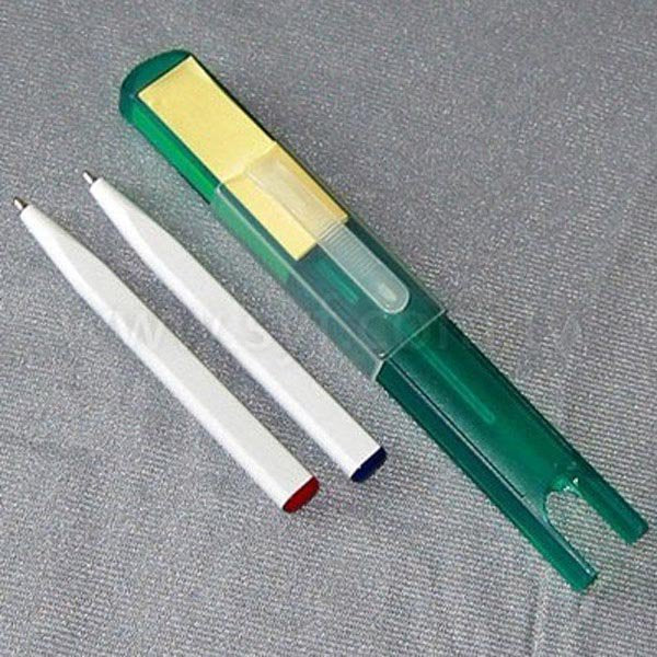 多功能廣告筆-便條紙禮品-兩色筆芯原子筆-五款筆桿可選-採購客製印刷贈品筆