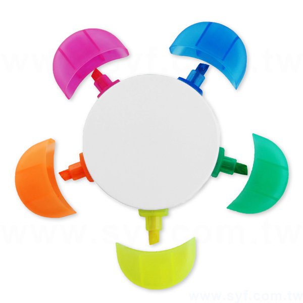 廣告螢光筆-造型花瓣禮品-五色原子筆-工廠客製化印刷贈品筆