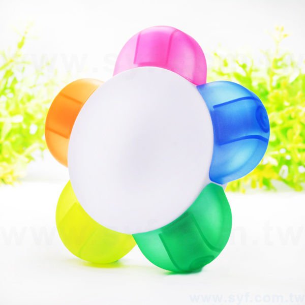 廣告螢光筆-造型花瓣禮品-五色原子筆-工廠客製化印刷贈品筆