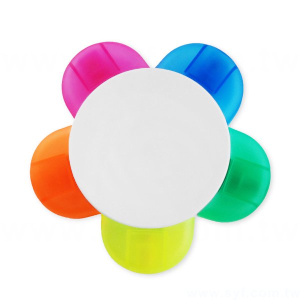 廣告螢光筆-造型花瓣禮品-五色原子筆-工廠客製化印刷贈品筆