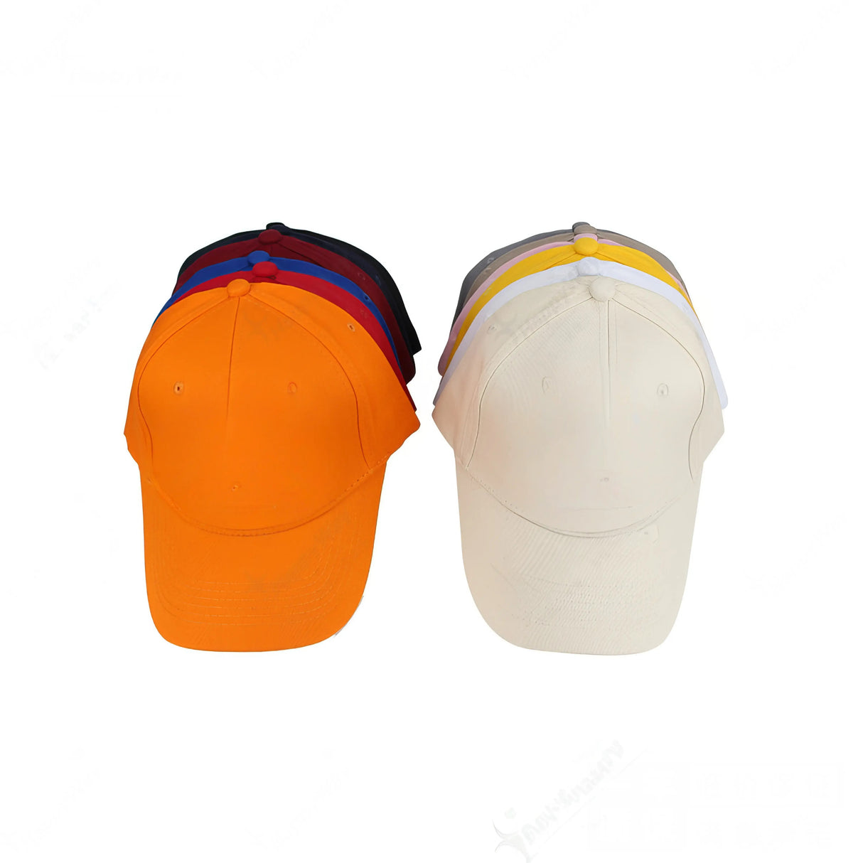 【少量客製】全棉6片銅扣棒球帽-可客製印刷文字圖案