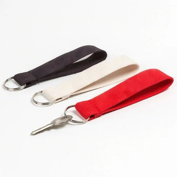 編織帶鑰匙圈-吊掛式W3xH15.5cm長編織帶/可選色-單面單色印刷
