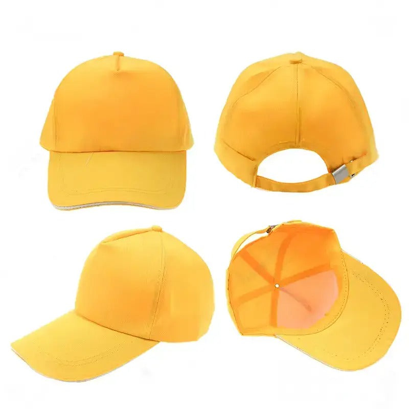 【少量客製】單色棉質5片式棒球帽-可客製印刷LOGO圖案