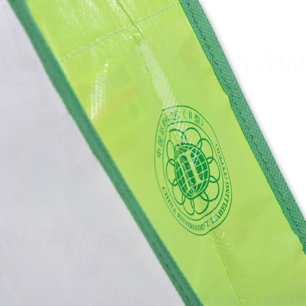 亮膜立體不織布袋-彩色網版印刷-環保不織布材質-加扣帶